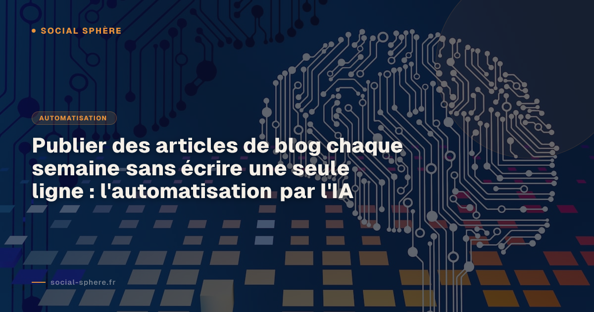 Publier des articles de blog chaque semaine sans écrire une seule ligne : l'automatisation par l'IA
