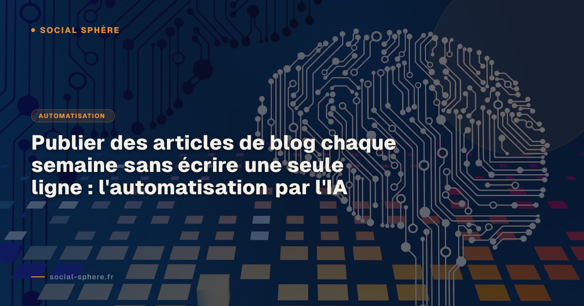 Publier des articles de blog chaque semaine sans écrire une seule ligne : l'automatisation par l'IA