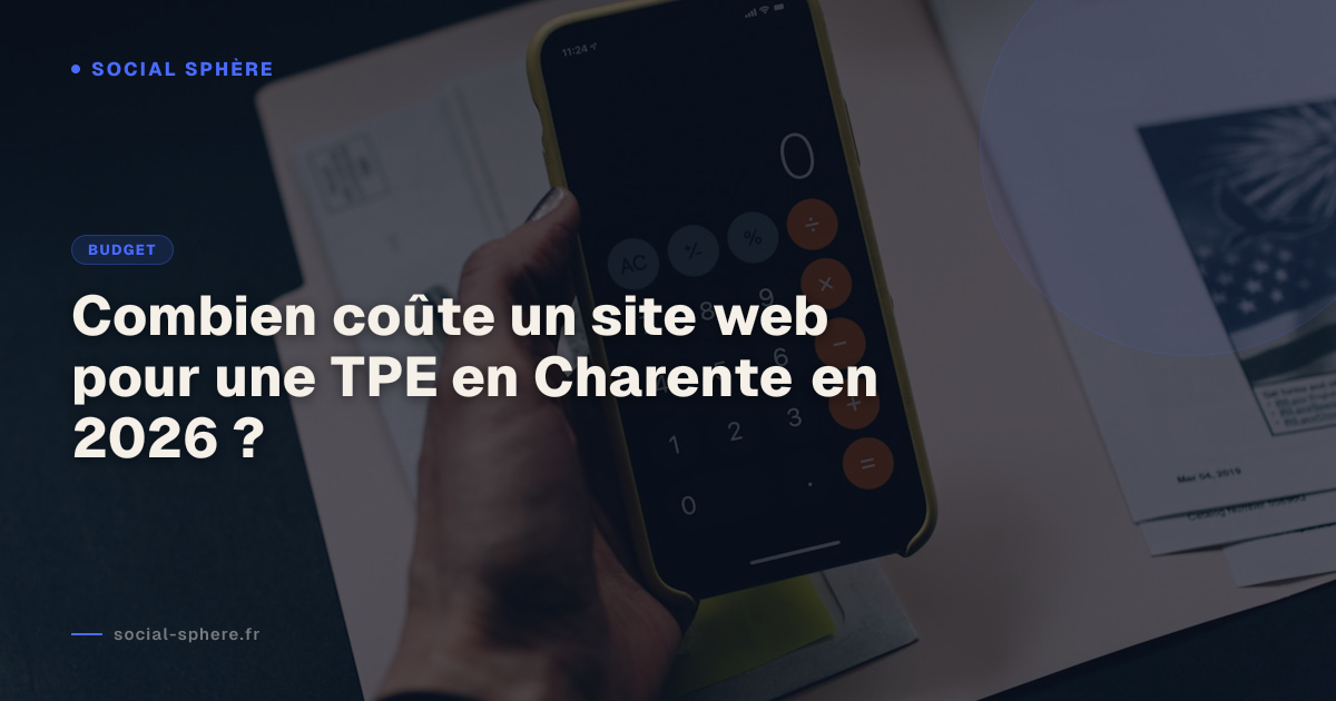 Combien coûte un site web pour une TPE en Charente en 2026 ?