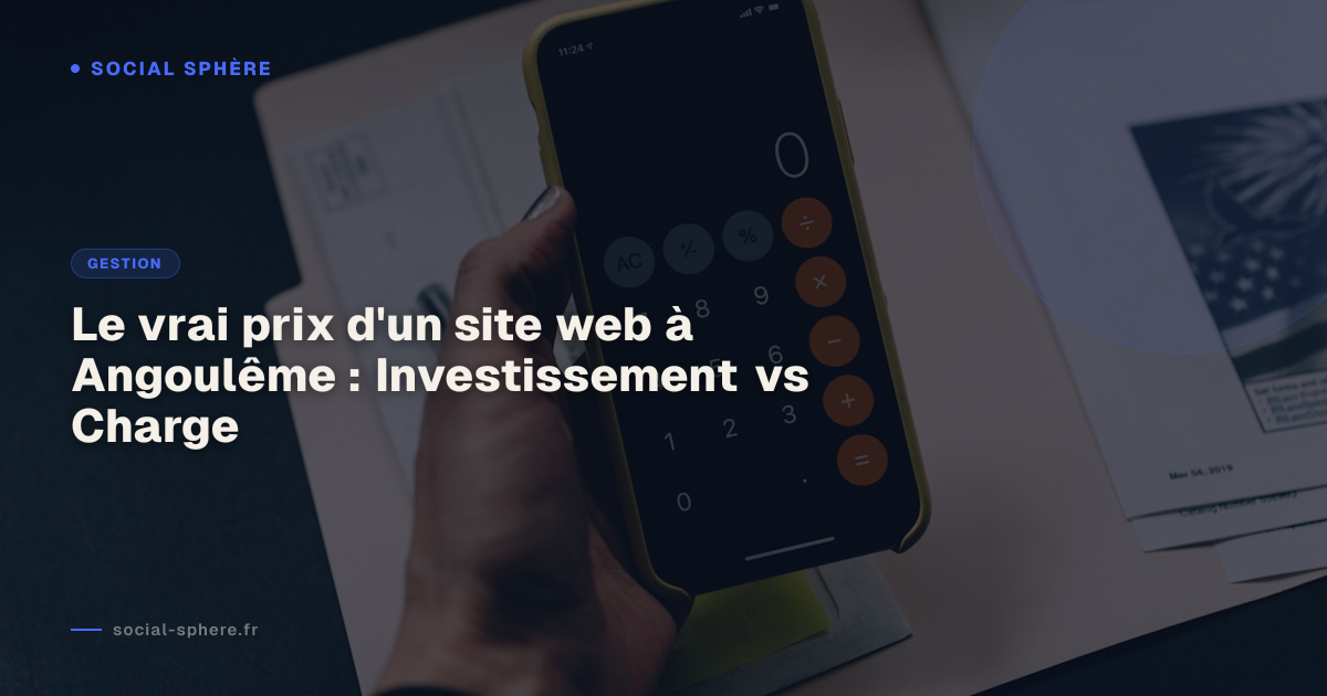 Le vrai prix d'un site web à Angoulême : Investissement vs Charge