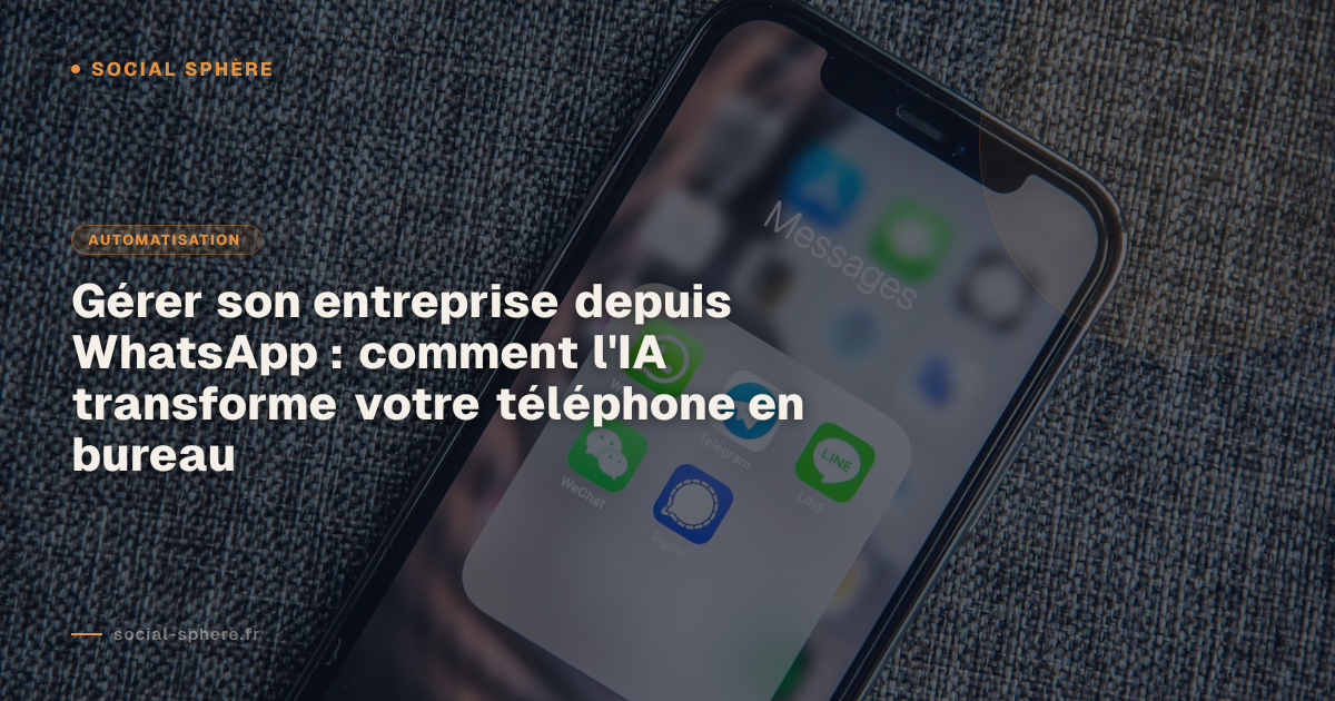 Gérer son entreprise depuis WhatsApp : comment l'IA transforme votre téléphone en bureau